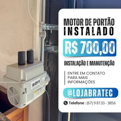 Motor de portão eletrônico de 8 segundos novo (instalado)