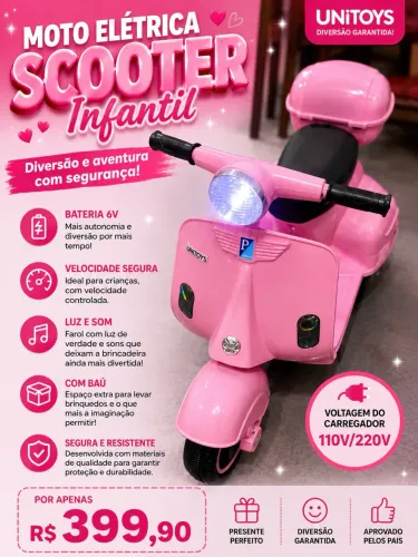 Moto Elétrica scooter infantil