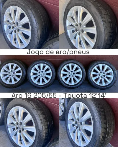 Jogo de aro com pneus Aro 16 Corolla Altis
