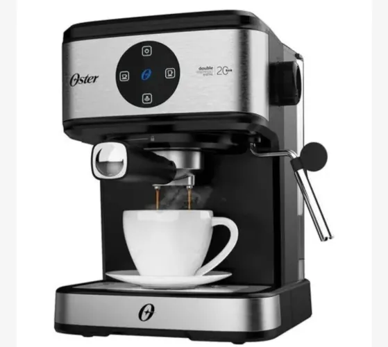 Cafeteira Expresso Double Digital Oster Cor Prateado/Preto 220V