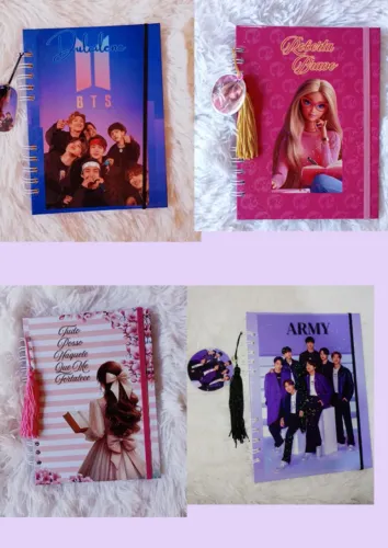 CADERNO PERSONALIZADO COM NOME, TEMS OU PROFISSÃO