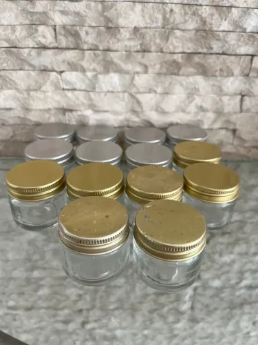 Lote potes vidro pequeno com tampa 30ml