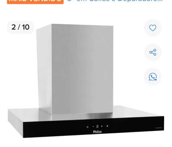 Coifa 60 cm Philco Touch parede