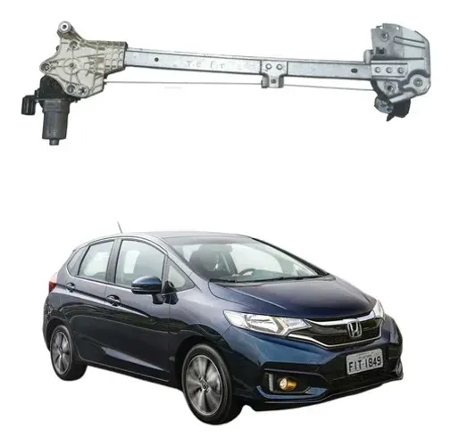 Máquina Vidro Porta Traseira Esquerda Honda Fit 2015 A 2020
