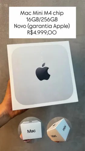 Mac Mini m4 256gb/16gb ram Novo Lacrado +Garantia (LOJA FÍSICA)