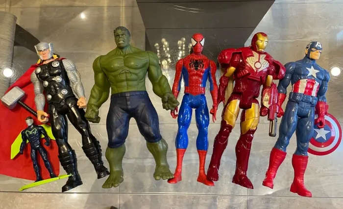 Lote 5 Bonecos Marvel Vingadores - Titan Hero Series (Hasbro)