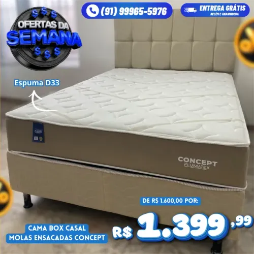 Cama Box Casal Molas Ensacadas Concept