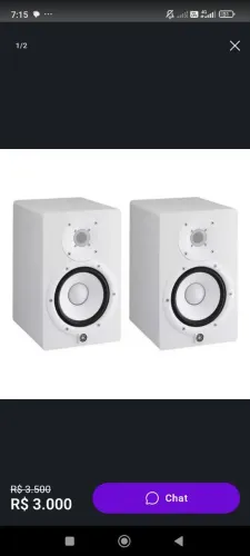 Par de Caixas Monitor HS8 YAMAHA