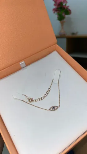 Pulseira de ouro 14k olho grego 