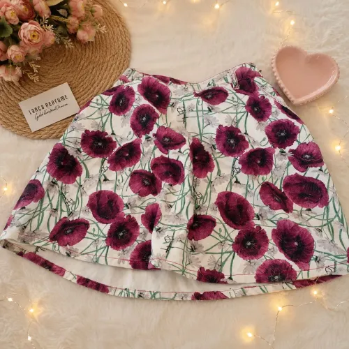 Saia Curta Floral Lança Perfume - veste 38-40
