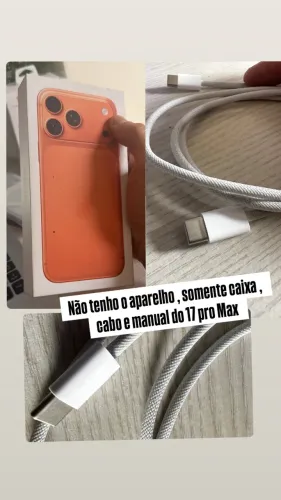Caixa + Cabo iPhone 17 pro Max