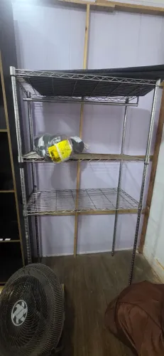 Prateleira cromada usada para comércio/loja/cozinha