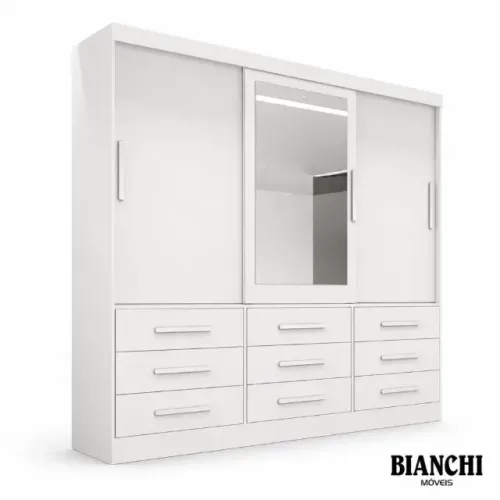 Guarda Roupa Turim 2,10m 100% MDF Produto Novo - Pronta Entrega
