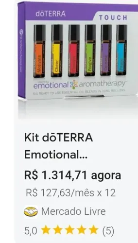 Kit óleos do Terra. De 1300 reais por 500 reais