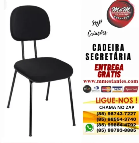 Entrega Grátis - Cadeira Secretária Fixa
