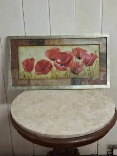Quadro Decorativo Panorâmico - Flores Papoulas (64x33 cm)
