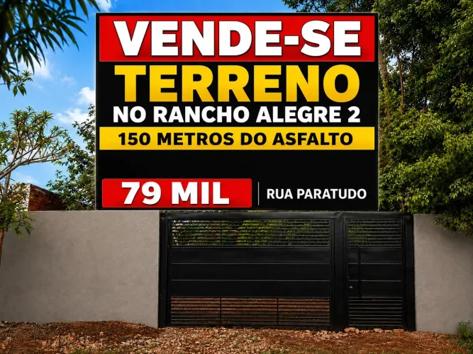 VENDE-SE TERRENO - RANCHO ALEGRE 2 