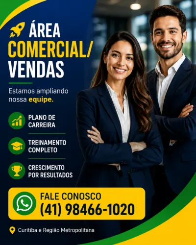 Estamos Contratando | Área Comercial  |  Vendas 