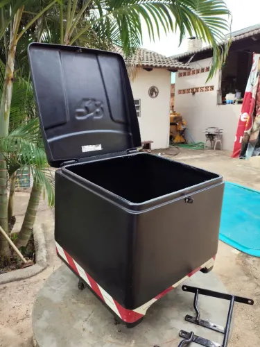 Baú Motoboy Resiplastic Cargo 9 (135L) + Suporte