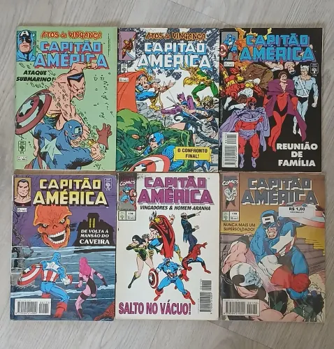 Gibis Capitão América Abril - Lote com 6 edições (170 a 176)