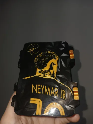Porta figurinha Neymar Jr. Com 2 compartimentos