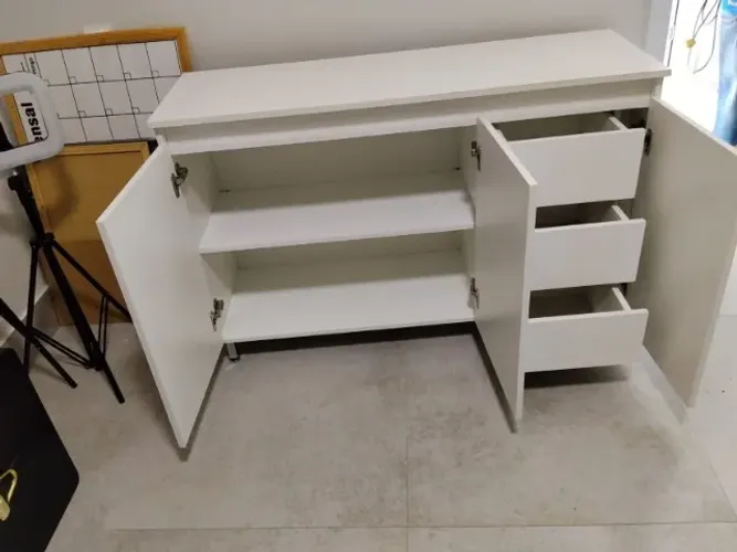 ARMÁRIO APARADOR CM 3 GAVETAS/ 3 PORTAS MDF NOVO