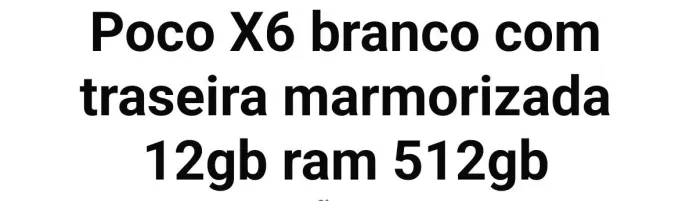 Poco X6 12 Gr 512gb traseira branca com efeito marmorizado