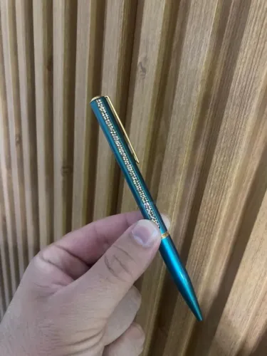 Caneta Swarovski Original com Cristais - Elegância e Luxo