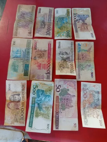 Cédulas antigas do Brasil (Cruzeiro e Cruzado)