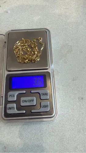 Cordão de ouro Bloquinho 18k 750