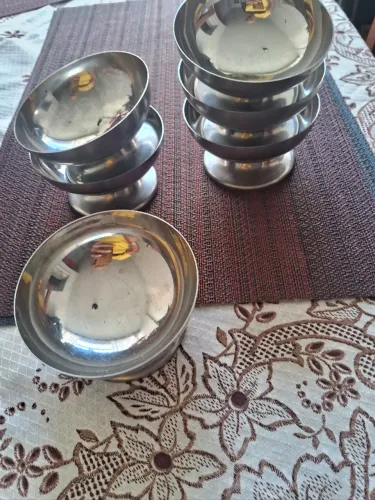 Jogo de sobremesa em aço inoxidável, perfeito para servir suas sobremesas favoritas 