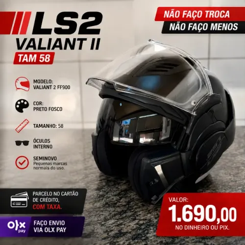 Capacete LS2 Valiant II | TAM 58