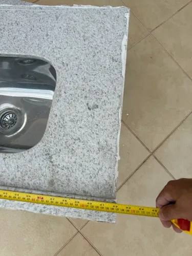 Pia cozinha granito branco Siena (106x59cm)