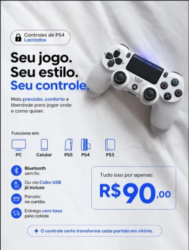 Controle PS4 Lacrado 