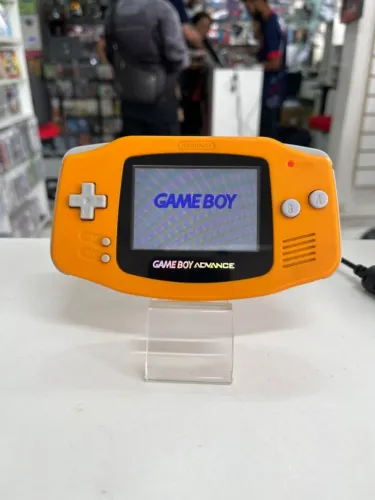 CONSOLE GAME BOY ADVANCE LARANJA TELA IPS SEMINOVO - GBA