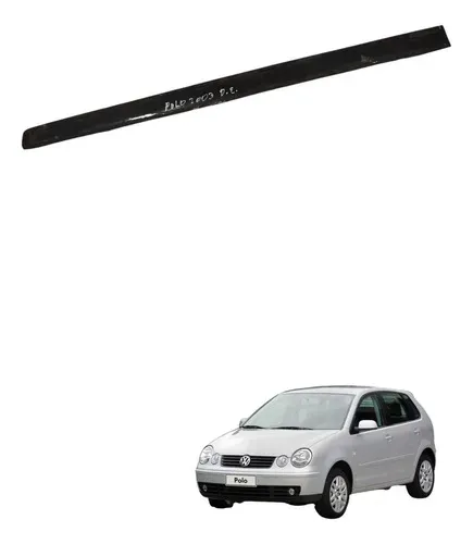 Friso Porta Dianteira Esquerdo Volkswagem Polo 2003 Preto