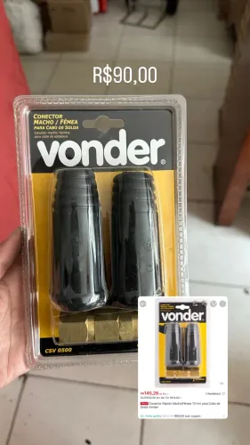 Conector macho/fêmea para cabo de solda
