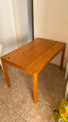 Mesa de madeira 6 lugares TOK & STOK