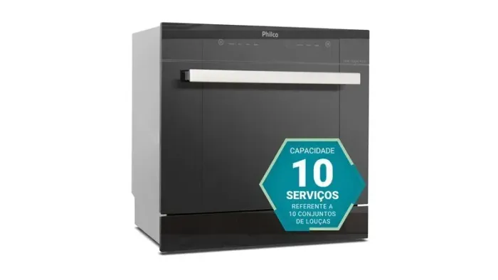 Lava Louças Philco 10 Serviços Preto Espelhado PLL10