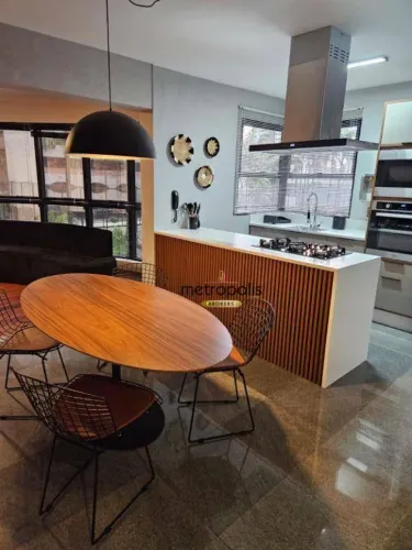 Apartamento com 1 dormitório para alugar, 98 m² por R$ 7.116,00/mês - Jardim - Santo André
