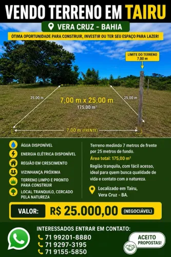 VENDO TERRENO EM TAIRU - VERA CRUZ/BA ?