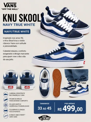 Vans Knu Skool Navy True White
