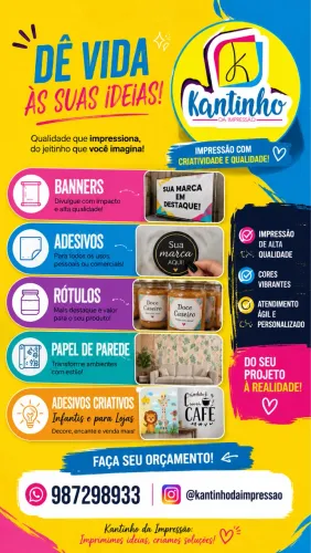 Papelaria Personalizada - Adesivos e Banners