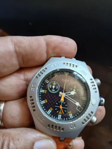 RELOGIO SWATCJ IRONY MODELO SCUBA FUNCIONANDO 100% PULSEIRA TA MEIA BOCA 