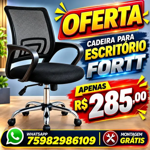 Cadeira para escritório da marca FORTT - Apenas: