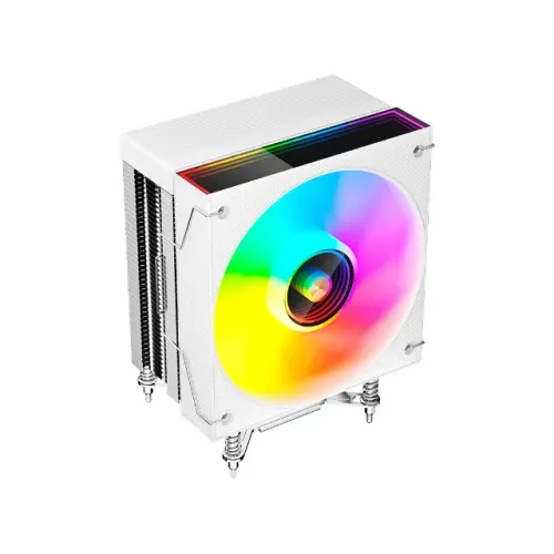 Air Cooler C3Tech FC-L160M White 120mm Led Rainbow Intel LGA1851 e AMD AM5 - WZetta