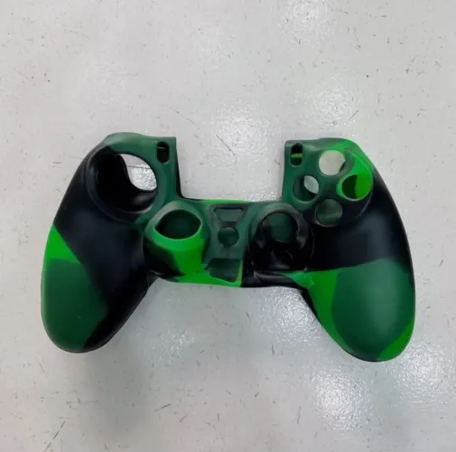 Capa de Silicone para Controle PS4 Verde Camuflada Lavável