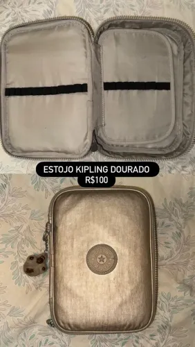 Estojo Kipling 100 Pens Dourado