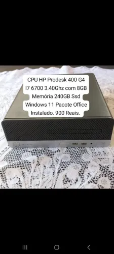 CPU HP Prodesk I7 6700 3.40Ghz com 8GB Memória 240GB Ssd