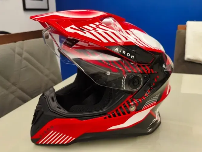 Capacete Airoh Commander Boost Big Trail Trilha Vermelho